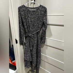 black and white dress